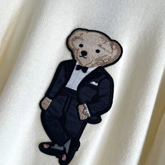 Polo by Ralph Lauren Cashmere bear knitted turtleneck sweater - Picture 4 of 8